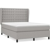  Krevet box spring s madracem svjetlosivi 140x200 cm od tkanine | shoptok.hr