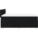  Krevet s oprugama i madracem crni 140 x 190 cm od tkanine | shoptok.hr
