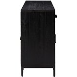  Komoda crna 110 x 35 x 70 cm od masivne borovine | shoptok.hr