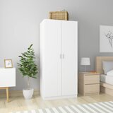  Garderobna omara bela 80x52x180 cm iverna plošča Cene