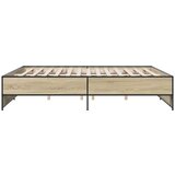 vidaXL Posteljni okvir sonoma hrast 180x200 cm inž. les in kovina, (21128902) | Shoptok.si