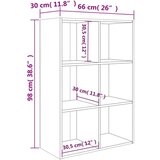 Ormarić za knjige boja hrasta 66x30x98 cm od konstruiranog drva | shoptok.hr