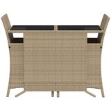  3-dijelni bistro set s jastucima bež od poliratana | shoptok.hr