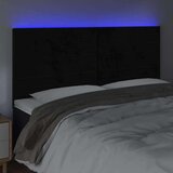  Uzglavlje crno 200x5x118/128 cm baršunasto | shoptok.hr