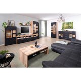 Hom`in klubska miza, 110/40/64 cm črna, stari hrast | Shoptok.si