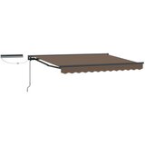 vidaXL Električni zložljiv senčnik Taupe 5 x 3 m, (5000252372) | Shoptok.si