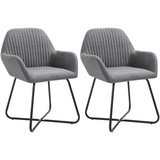 Maison Chic Jedilni stoli - Vzorci stoli 2 kosa temno sivo blago A540, (22031969) | Shoptok.si