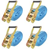 vidaXL Tovorni vezni trak 4 kosi 4 tone 8mx50mm oranžne barve, (21049495) | Shoptok.si