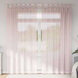 Voile zavjese s petljama 2 kom svijetlo ružičaste 140x245 cm | Shoptok.si