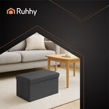 Ruhhy crni baršunasti puf 60x30x30 cm | shoptok.hr