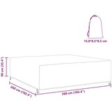 vidaXL Navlaka za vanjski namještaj Crna 260 x 260 x 90 cm 600D | shoptok.hr