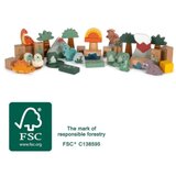 Legler Wooden Building Blocks Dino aktivnostna igrača iz lesa 12 m+ 34 kos | Shoptok.si