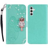 INORCO Za Samsung Galaxy A34 5G Rhinestone PU usnjeno stojalo, denarnica, ovitek za telefon z vtisnjeno rožo sove, ovitek za telefon, (22033746) | Shoptok.si