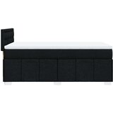 vidaXL Box spring postelja z vzmetnico črna 90x200 cm blago | Shoptok.si