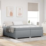  Krevetna konstrukcija Svijetlo siva 200 x 200 cm tkanina | Shoptok.si