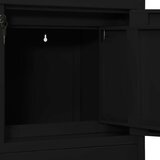 vidaXL Pisarniška omara črna 90x40x102 cm jeklo | Shoptok.si