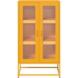 vidaXL Highboard Gorčično rumena 68x39x123 cm Jeklo | Shoptok.si