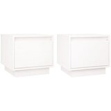  Noćni ormarići 2 kom bijeli 35 x 34 x 32 cm od masivne borovine | shoptok.hr