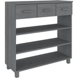 Maison Chic konzolna miza - miza ob steni HAMAR temno siva 90x35x90 cm trdna borovina, (21786140) Cene