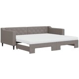  The Living Store Izvlečna dnevna postelja z vzmetnicami taupe 90x200 cm blago - Izvlečna Dnevna Postelja, (21496870) | Shoptok.si