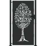 vidaXL Dvorišna vrata - Vrtna vrata Crna 105 x 200 cm Čelik s praškastim premazom | shoptok.hr