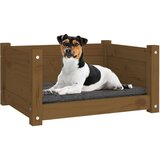  Pasja postelja medeno rjavo 55,5x45,5x28 cm trdna borovina, (20799583) | Shoptok.si