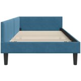  Kutni okvir kreveta s uzglavljem Plava 90 cm x 190 cm Baršun | shoptok.hr