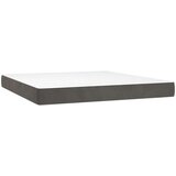  Box spring postelja z vzmetnico LED temno siva 160x200 cm žamet, (20789345) | Shoptok.si