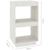 VidaXL knjižna omara bela 40x35x71 cm trdna borovina Slike