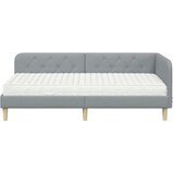 vidaXL Kutni okvir kreveta Svijetlo siva 90 x 190 cm tkanina | shoptok.hr