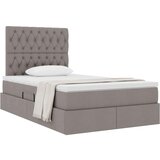  Krevet s od storage Sivo-smeđa 120 x 200 cm Lažna koža | shoptok.hr
