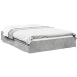 Furnova Posteljni okvir s predali betonsko siv 150x200cm inženirski les, (21937889) | Shoptok.si