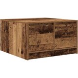 vidaXL Kavna mizica s predali starega lesa 70,5x70x40 cm | Shoptok.si