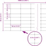 vidaXL Poljska ograja 0.8x100 m Pocinkano jeklo | Shoptok.si