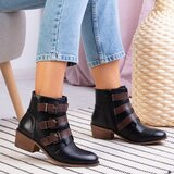 Resti Black ankle boots on a low post Asteria - Footwear | ePonuda.com