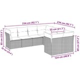  8-dijelni set vrtnih sofa od poliratana s jastucima svjetlosivi | shoptok.hr