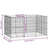 Vanjski kavez za pse s krovom čelični 7,26 m² | shoptok.hr
