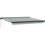 vidaXL Avtomatska zložljiva tenda zelena in bela 400x300 cm, Zamenjava tkanine za tendo 4x3 m zelena in bela | Shoptok.si