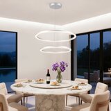  Brilagi-LED prigušiva luster na sajli PORTOFINO LED/98W/230V prečnika 80 cm srebrna + daljinski upravljač | Eponuda.com