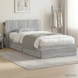  Okvir kreveta s pohranom s ladicama Siva Sonoma 90 x 190 cm | shoptok.hr