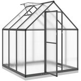  Staklenik s okvirom antracit 169 x 169 x 202 cm aluminijski | shoptok.hr