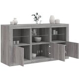  Komoda s LED svjetlima boja sivog hrasta 123x37x67 cm Siva | shoptok.hr