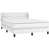  S oprugama i madracem bijeli 140x190 cm od umjetne kože | shoptok.hr
