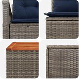  Set sofe 6 kom. Siva i tamnoplava Poli Rattan i čelik | shoptok.hr