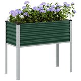 vidaXL Vrtna greda zelena 100x41x90 cm jeklo Cene