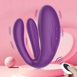 Mrow - punjivi, vodootporni vibrator s 3 motora (ljubičasti) | shoptok.hr
