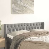  Uzglavlje s ušima svjetlosivo 163x16x78/88 cm baršunasto Cijene