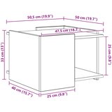  Kava Stol Staro drvo 50,5 x 50 x 33 cm Konstruirano drvo | shoptok.hr