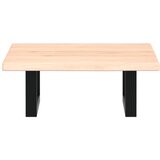  Zidna polica za umivaonik od čelika i masivne hrastovine Smeđa 40 x 60 x 2 cm | shoptok.hr