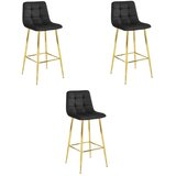  ARCETO stolac - crni baršun / ZLATNE noge x 3 | shoptok.hr